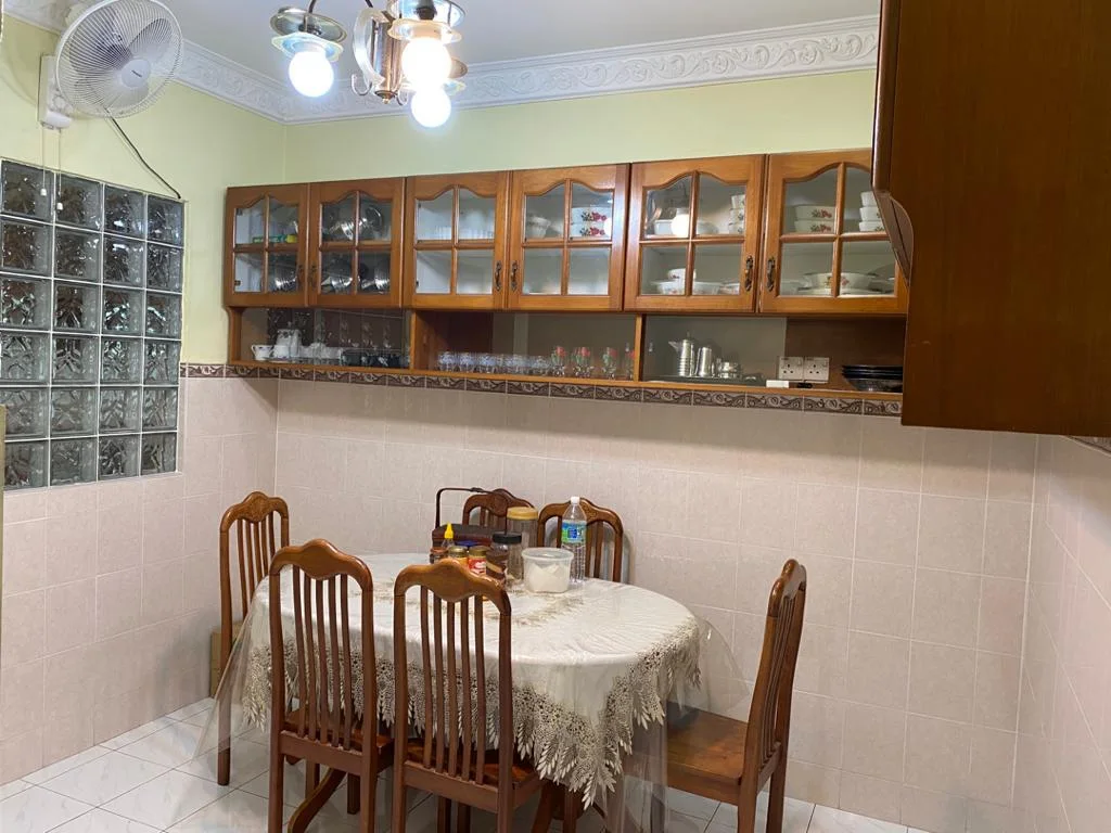 Dining area & display cabinets of the Medan Batu Caves home